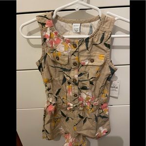 Baby girl one piece floral outfit